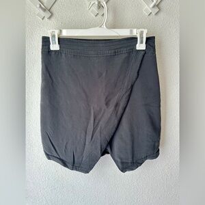 Black Madewell Silk Skirt